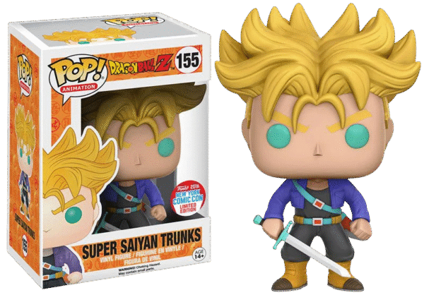 FUNKO POP 155 Dragon Ball Z - Super Saiyan Trunks NYCC Exclusive 2016