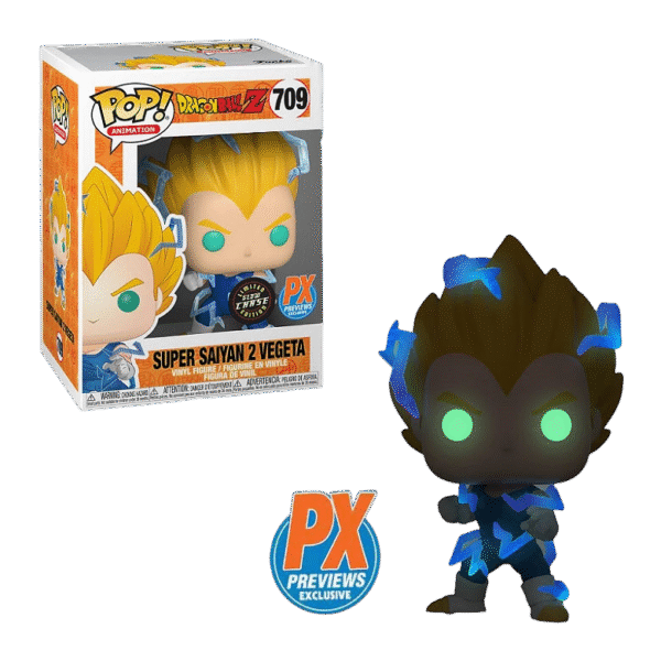 FUNKO POP 709 Super Saiyan 2 Vegeta GITD Chase (PX Exclusive)