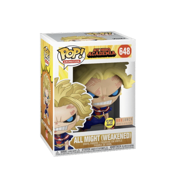 FUNKO POP 648 My Hero Academia - All Might (Weakened) Glow in the Dark Box Lunch Exclusive
