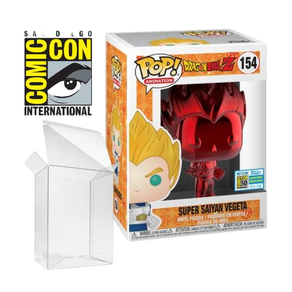 Funko POP 154 Red Super Saiyan Vegeta 2019 SDCC (Con Sticker)