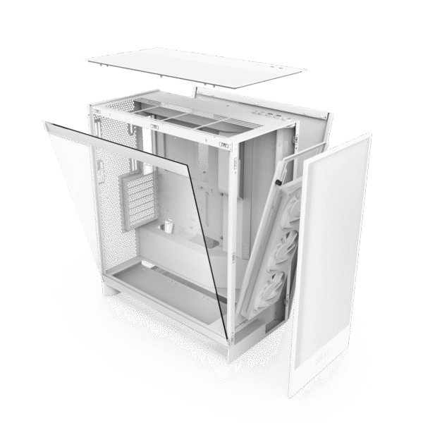 NZXT H7 FLOW RGB – ATX MID TOWER CASE – White