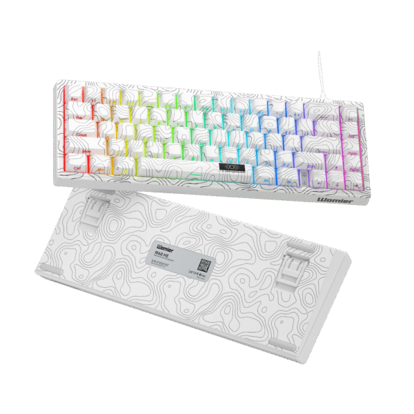 Womier M68 HE 65% Topographic Wired Gaming Keyboard White