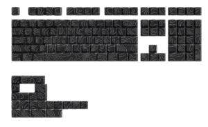 Womier Topography Black Keycap Set 132