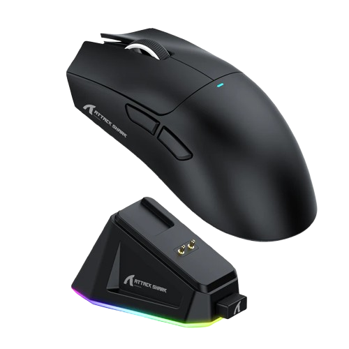 ATTACK SHARK X11 Gaming Mouse with Magnetic Charging Dock, BT/2.4G Wireless/Wired