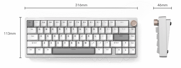 Womier SK65 65% Wireless Aluminum Keyboard Silver