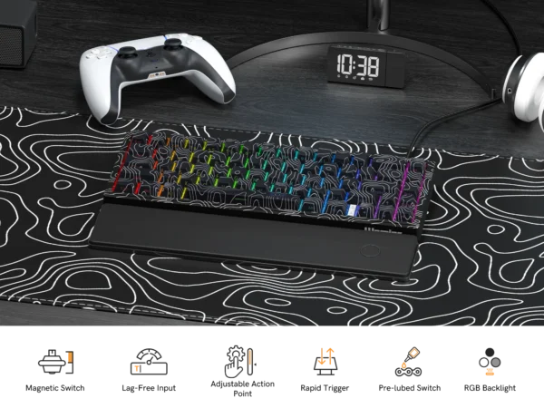 Womier M68 HE 65% Topographic Wired Gaming Keyboard Black