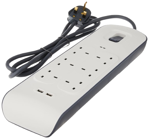 Belkin Surge Master 6 Outlets 2M Strip with 2 USB Ports