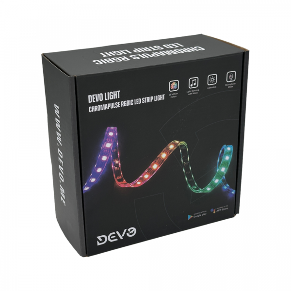 Devo Light - ChromaPulse RGBIC 2M Led strip light
