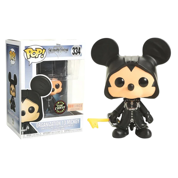 FUNKO POP 334 Kingdom Hearts - Organization 13 Mickey (Box Lunch Exclusive)- Glow in the Dark