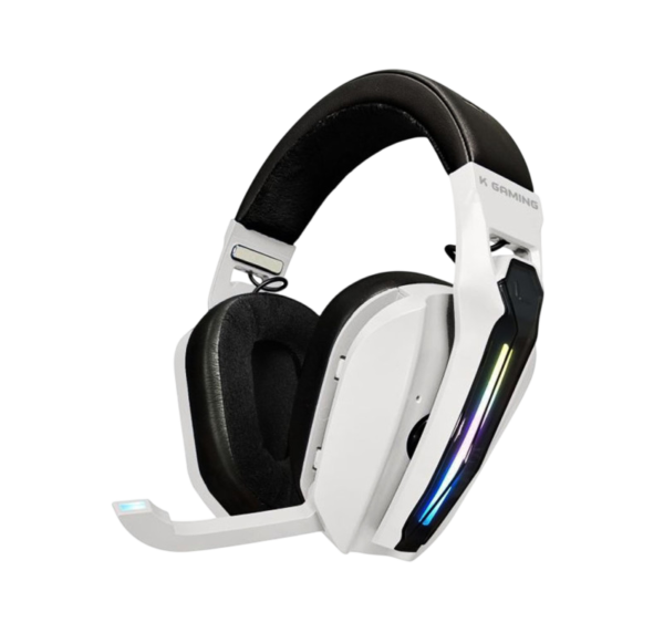 KGAMING K30 WIRELESS GAMING HEADSET- BLACK & WHITE