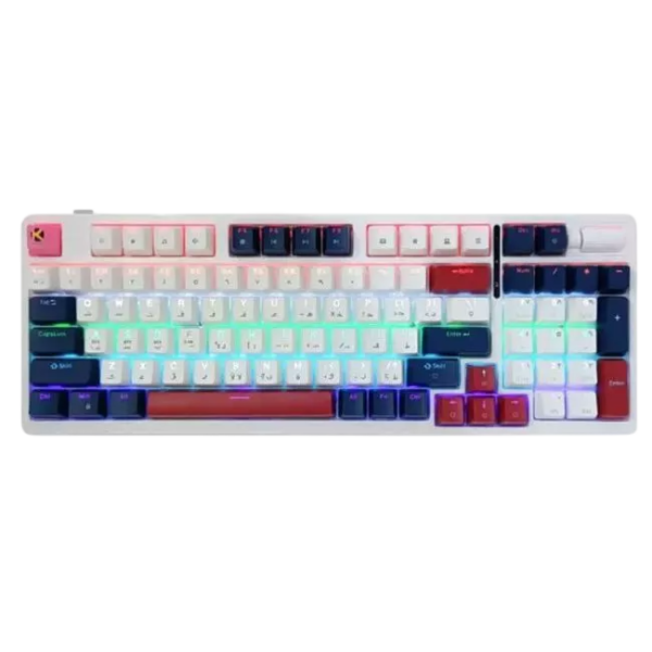 KGAMING (C-MKB96-CB) ARCTIC RIFT TRI-MODE GAMING KEYBOARD CREAM BLUE
